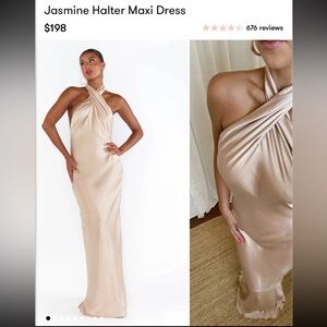 Show Me Your MuMu Jasmine Halter Maxi Dress in Cream